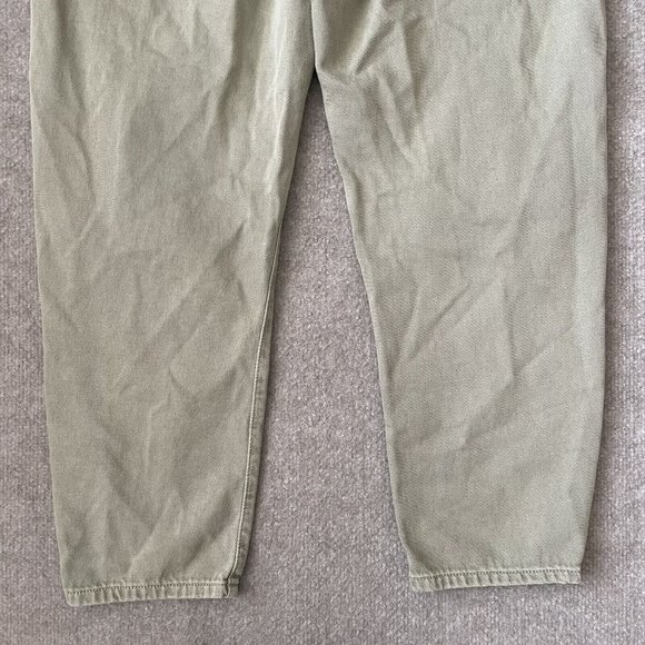 Zara Pants Womens 6 Beige Khaki High Rise Paperbag Cropped 24" Inseam Casual - Picture 13 of 13